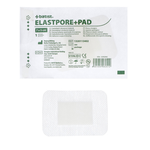 ELASTPORE+PAD - náplast s polštářkem 7 x 5 cm, 50 ks